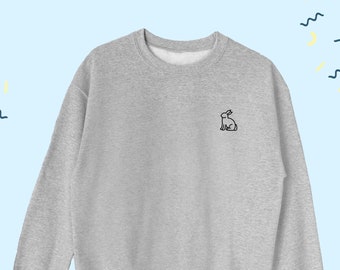 Sudadera con icono de conejo, suéter con conejo bonito, suéter para amantes de los conejos, sudadera con conejo, regalo ideal con icono de conejo, amante minimalista de los conejos