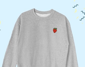 Erdbeer-Symbol Sweatshirt, Erdbeere Pullover, Beere Obst Liebhaber Pullover, Beere Sweatshirt, Erdbeere Obst Top Geschenk, Erdbeer-Liebhaber