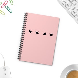 Manta Journal Spiral Notebook, Stingray Journal, Gift for Manta Lover Friend Notebook, Diving Diver Notebook Journal, Manta Journal Notebook