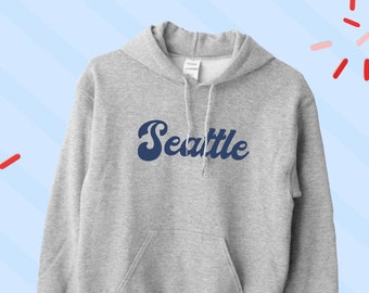 Moletom com capuz de Seattle, Suéter fofo de Seattle, Presente para amantes de Seattle, Blusa de gola redonda de Seattle, Suéter de Seattle, Suéter de Seattle, Presente de Seattle UNISSEX ADULTO