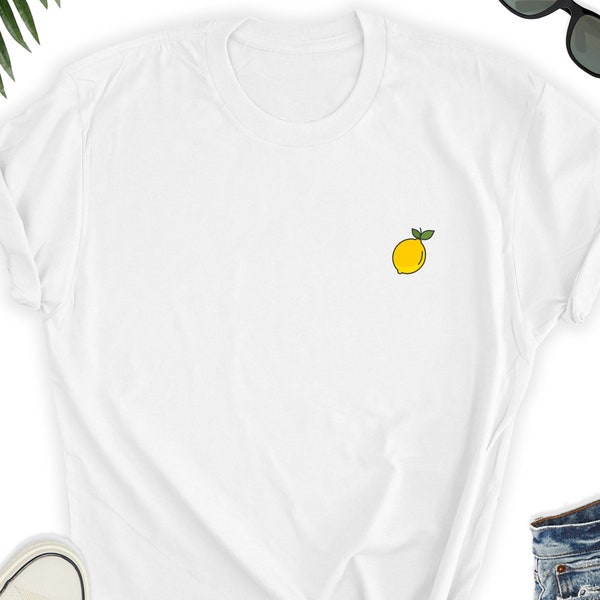 Lemon Shirt / Fruit Shirt / Lemon minimalist shirt / Summer T-shirt / Festival Fruit Tees / Beach Clothing / Vacation Clothing