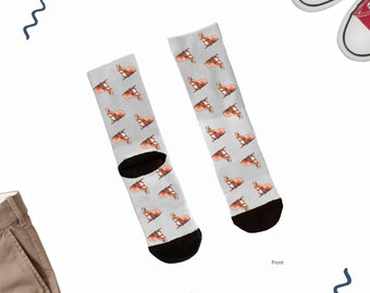 Foozys Women's Novelty Socks – 2 Pairs: Squirrel & Ground Squirrel Cute Rodent Animal Crew Socks