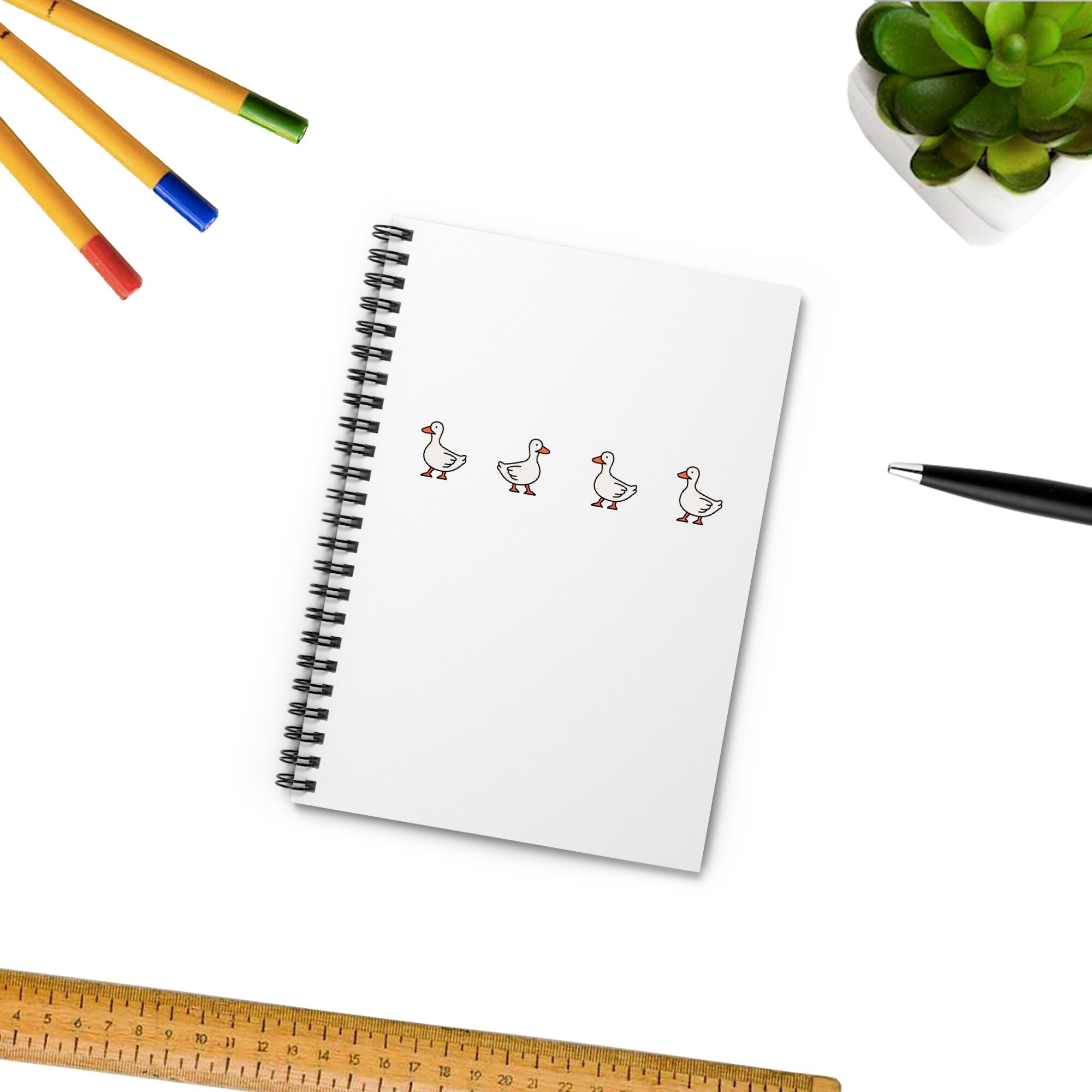 Duck Journal Spiral Notebooks Cute Duck Journal Gift for - Etsy