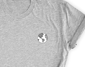 Earth Simple Shirt, Cute Earth Lover Tee, Planet Earth Lover, Earth T-shirt, Earth Draw Icon Tee, Earth Design T-shirt, Earth UNISEX Shirt