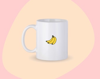 Banana Coffee Mug, Banana Mug, Custom Coffee Cup, Fruits Lover Mug, Cute Banana Coffee Cup, Gift for Him, Gift for Her, Banana Lover Gift