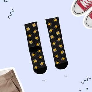 Sun Icon Socks, Cute Sun Socks, Summer Lover Socks, Cute Sun Icon Socks, Sun Icon lover Socks, Summer Lover Gifts, Cute Sun Gift