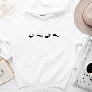 Whale Hoodie, Whale Icon Lover Hoodie, Cute Whale Hooded Sweater, Ocean Lover Sweatshirt, Diving Lover Gift, Cute Whale UNISEX ADULTS Hoodie