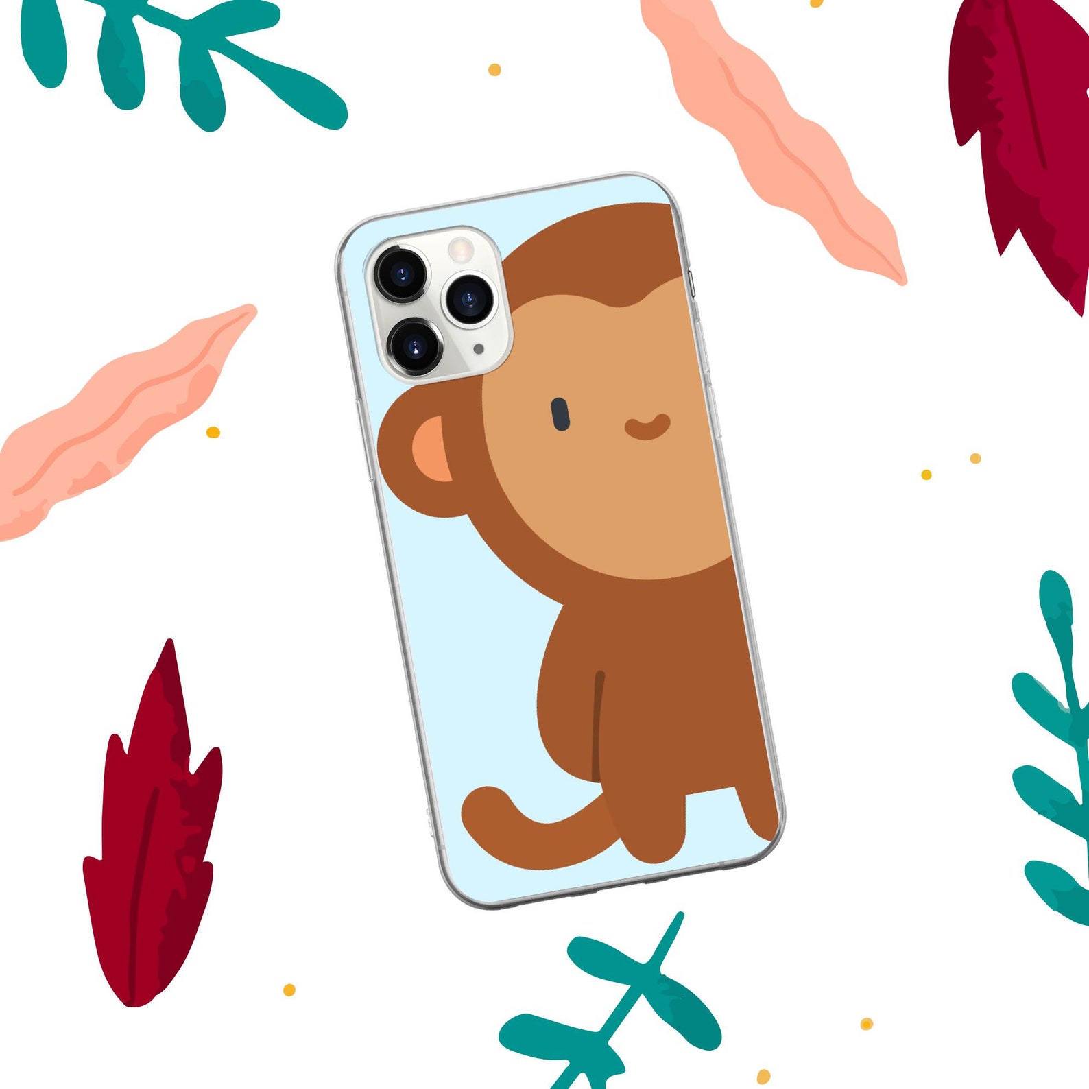 Monkey Iphone Case // Cute Monkey Case // Samsung Case // Etsy