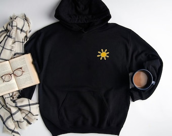 Sun Hoodie, Sun Sunrise Hoodie, Sunset Lover Hooded Sweater, Sunshine Sweatshirt, Sun Cute Icon Gift, Sunshine Friend UNISEX ADULTS Hoodie