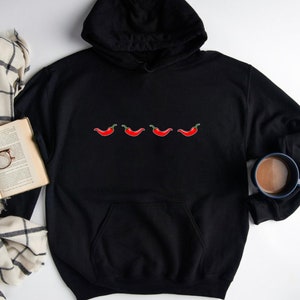 Chilli Hoodie, Chillies Lover Hoodie, Spicy Friend Hooded Sweater, Chilli Sweatshirt, Chillies Lover Gift, Spicy Friend UNISEX ADULTS Hoodie
