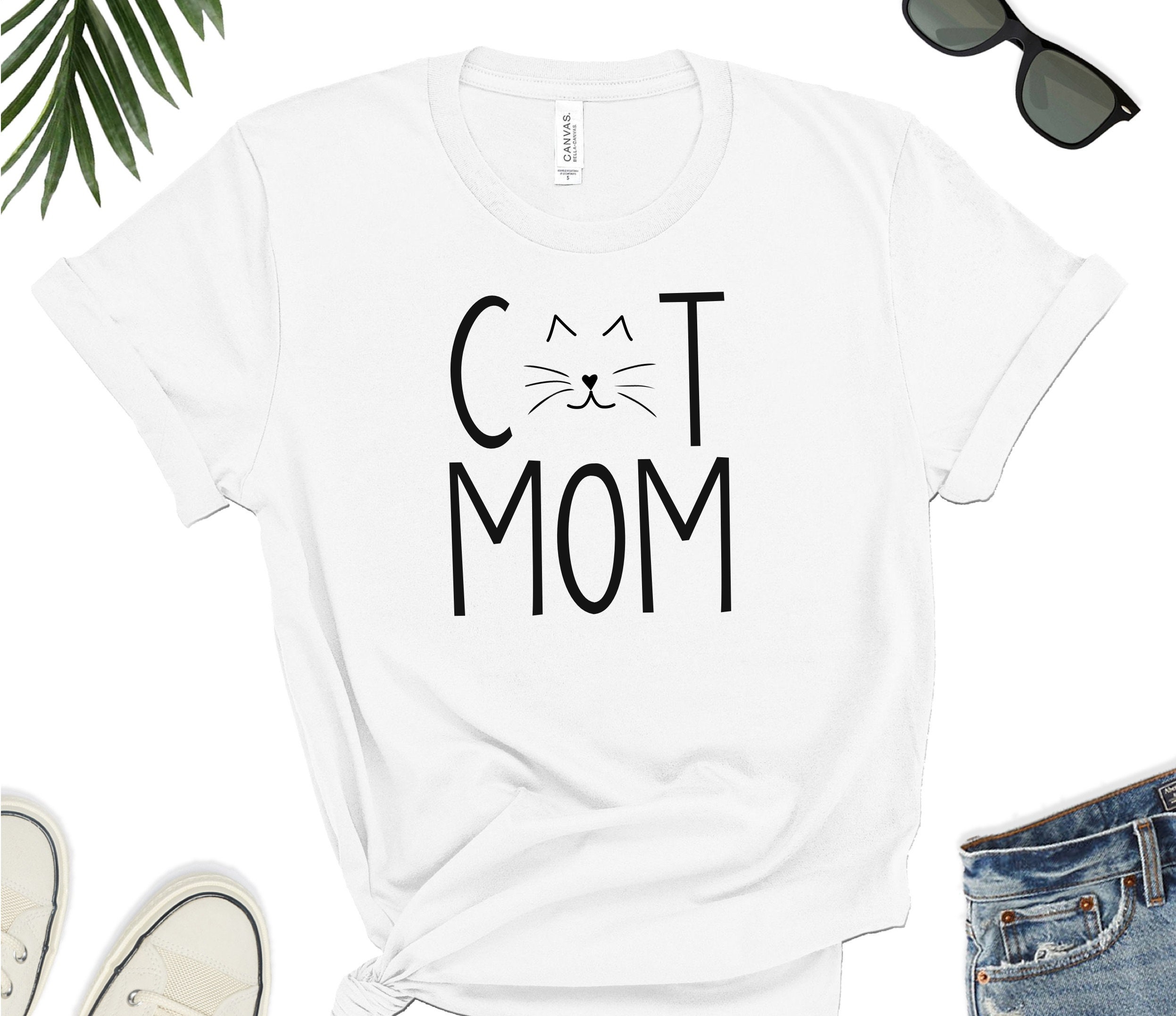 Cat Mom Shirt / Cat Mom Whiskers Shirt / Animal Pet Lover / | Etsy