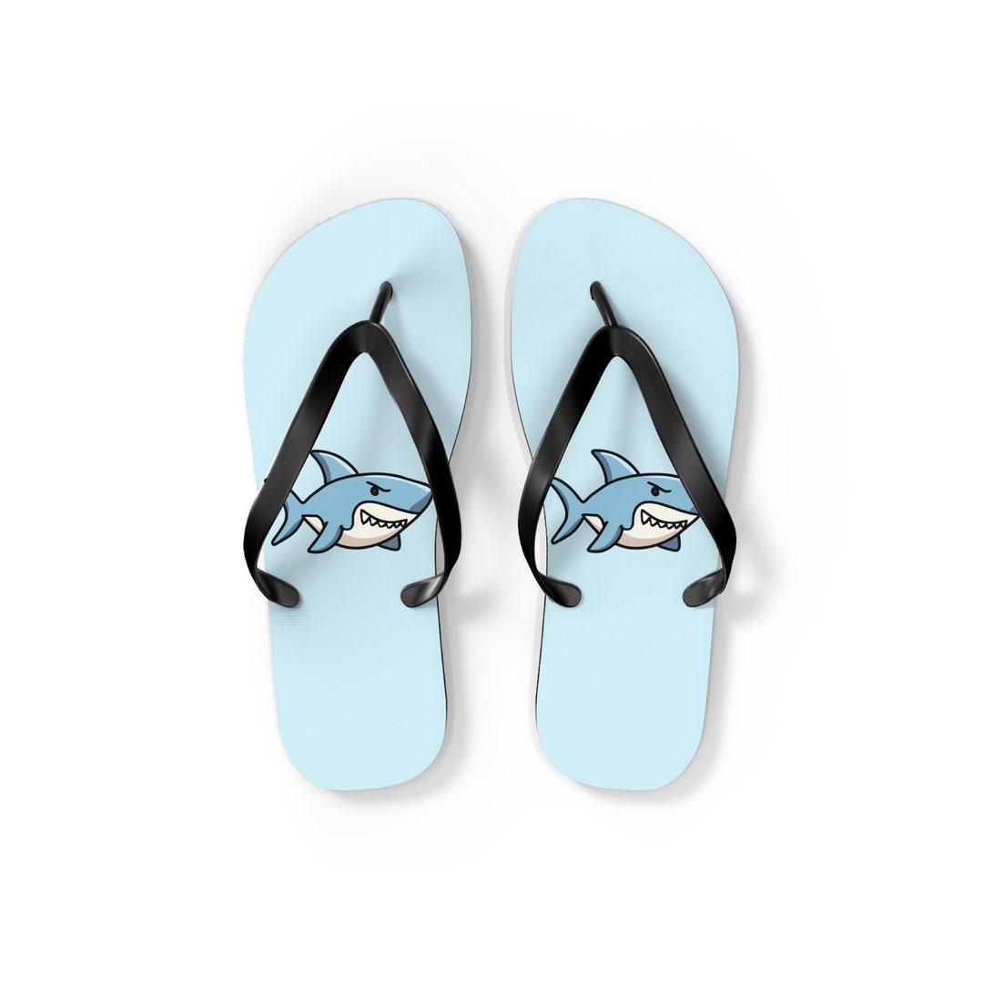 Shark Flip-flops Shark Design Flip Flops Sandals Shark Cute - Etsy