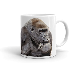 Gorilla Coffee Mug, Personalized Mug, Gorilla Coffee Cup, Gorilla Coffee Mug, Gift for Him, Gift for Her, Co-worker Gift.