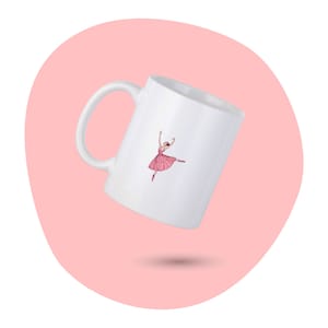 Ballet Dancer Coffee Mug, Ballet Dancer Personalized Mug, Ballerina Coffee Cup, Cute Ballet Mug, Gift for Him, Gift for Her, Co-worker Gift