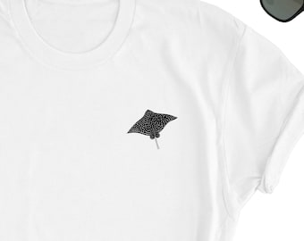 T-shirt unisexe raie manta, T-shirt animal océan, chemise icône raies pastenagues, haut vie marine, cadeau de vêtements pour amoureux de la mer, cadeau mignon pour ami plongeur