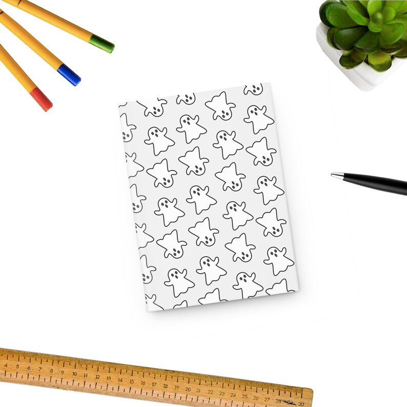 Ghosts Journal Spiral Notebooks, Halloween Ghosts Journal, Gift Halloween Ghost Lover Notebook, Halloween Ghost Notebook, Cute Ghost Journal image 7