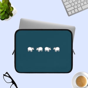 Hippo Laptop Sleeve, Cute Hippopotamus Laptop iPad Sleeve, Hippopotamus Icon Gift, Hippo iPad Case, Fun Hippo MacBook Air Pro 13&quot; 15&quot; Sleeve