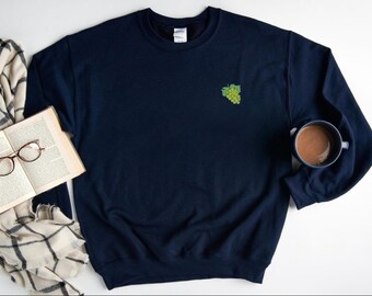 Grapes Sweatshirt, Cute Grapes Sweater, Green Grapes Crewneck, Grapes Top Gift, Grapes Friend Gift, Fruits Lover Grapes UNISEX SWEATSHIRT