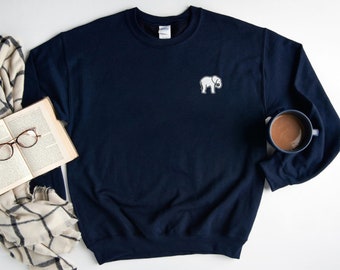 Elephant Sweatshirt, Elephant Design Sweater, Elephant Crewneck, Elephant Top Gift, Elephant Cute Gift, UNISEX SWEATSHIRT