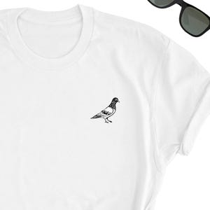 Pigeon Icon Tee, Bird Lover Gift, Minimalist T-Shirt, Unisex Graphic Shirt, Animal Tee, Casual Top, Pigeon Friend UNISEX Shirt