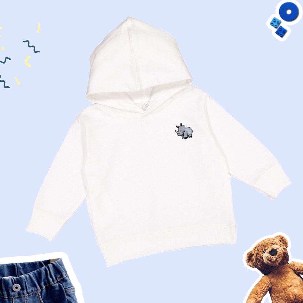 Rhino Kids Toddler Hoodies Sweatshirts, Cute Rhinoceros Kid Gift, Gift For Rhino Lover Kid, Cute Rhino Lover Kid Hoodie, Cute Rhino Toddler New Hoodie