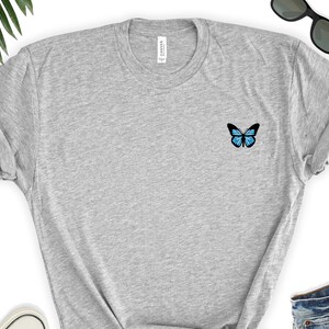 Butterfly Pocket Graphic Tee / Cute Butterfly Shirt / Minimalist Nature Graphic Tee image 3