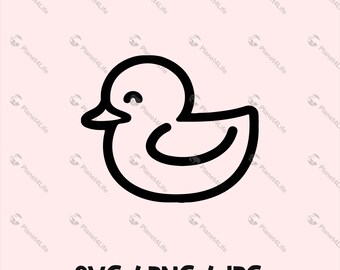 Anatra Svg Png, Carino Disegno di Anatra SVG, Disegno di Maglietta con Abbigliamento Anatra Svg, Disegno di Animali in PNG con Anatra, Divertente Semplice Download di Anatra Png SVG