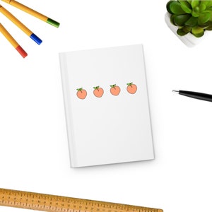 Peach Journal Spiral Notebooks, Cute Peach Journal, Gift for Peaches Lover Friend Notebook, Cute Peach Notebook Journal, Peach Journal Gift