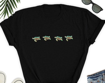 Camiseta de tortuga, linda camiseta para amantes de las tortugas marinas, camiseta de tortuga, camiseta de regalo para amantes de las tortugas marinas, camiseta de tortuga, regalo para amigos amantes del océano, unisex