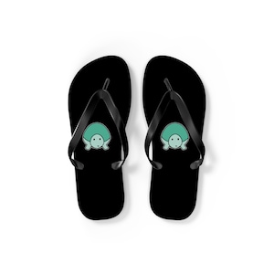 Turtle Flip-Flops, Cute Turtle Flip Flops Sandals, Turtle Gift, Turtle Icon Lovers Gift, Cute Turtle Thongs, UNISEX Turtle Flip Flops Gift