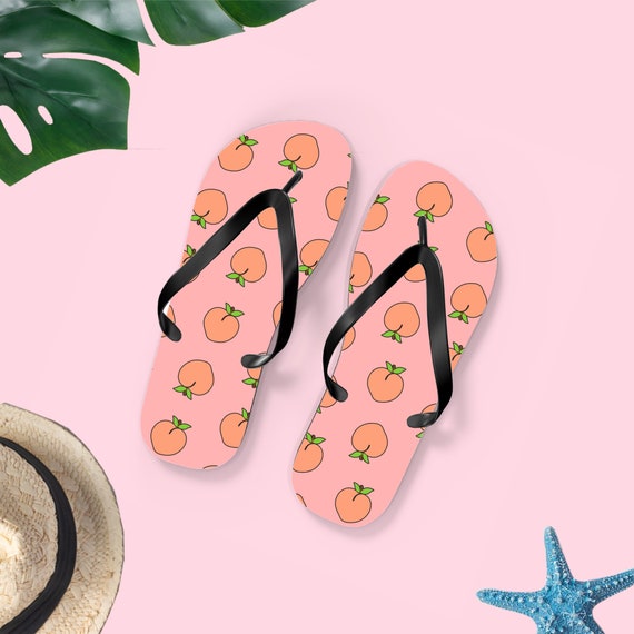 Peach colored deals flip flops