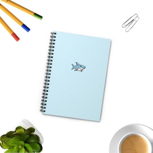 Shark Journal Spiral Notebooks, Shark Icon Journal, Gift for Ocean Lover Friend Notebook, Shark Notebook Journal, Shark Notebook Gift