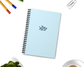Shark Journal Spiral Notebooks, Shark Icon Journal, Gift for Ocean Lover Friend Notebook, Shark Notebook Journal, Shark Notebook Gift
