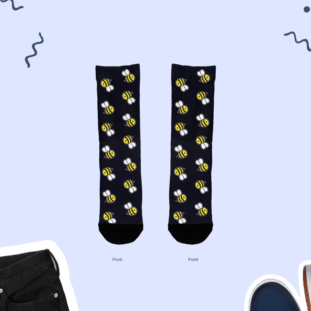 Bee Socks, Cute Bee Socks, Bumblebee Socks, Cute Bee Socks, Bees Lover