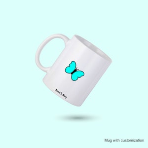 Butterfly Coffee Mug, Butterfly Personalized Mug, Butterflies Coffee Cup, Butterflies Lover Mug, Gift for Him, Gift for Her, Co-worker Gift