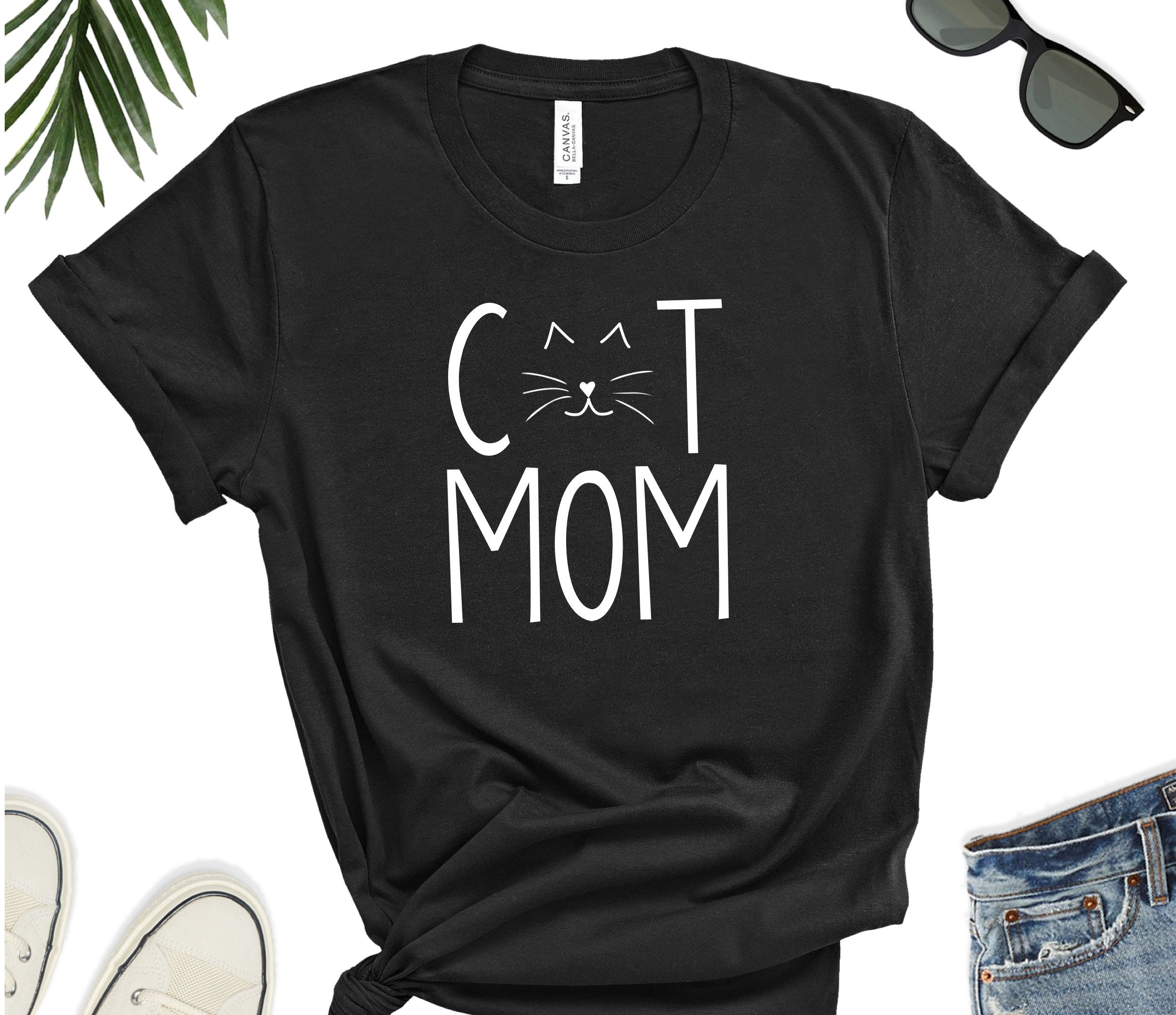 Cat Mom Shirt / Cat Mom Whiskers Shirt / Animal Pet Lover / | Etsy