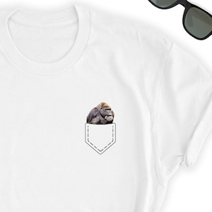 Gorilla Shirt // Gorilla Pocket Shirt // Cute Gorilla Tee // Gorilla Top // Gorilla Shirt // Gorilla Tee - Short-Sleeve Unisex T-Shirt
