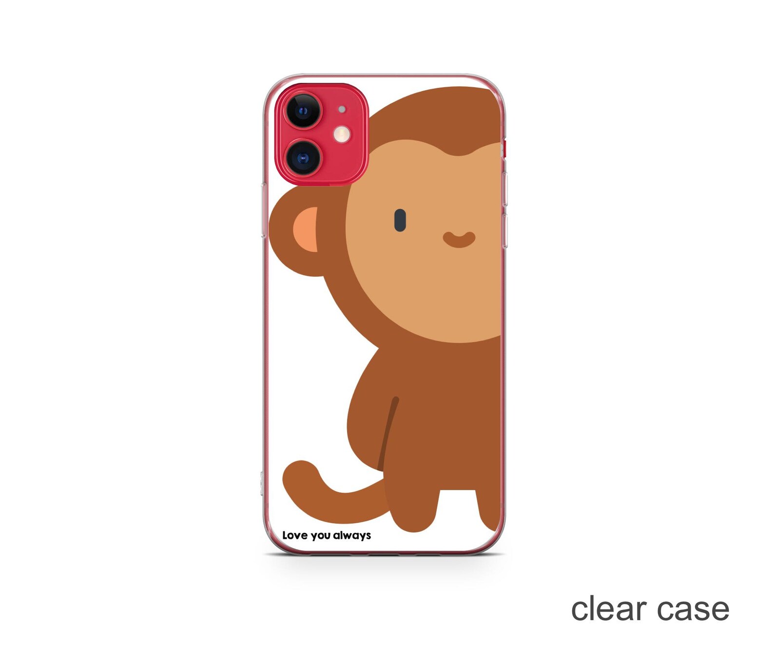 Monkey Iphone Case // Cute Monkey Case // Samsung Case // Etsy