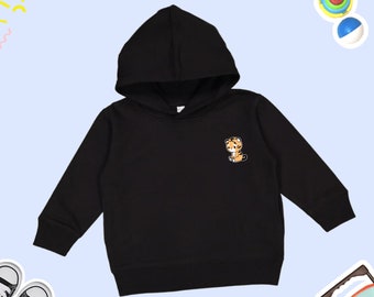 Tiger Kids and Toddler Hoodies Sweaters, Cute Fun Tiger Kid Gift, Gift Tiger Lover Kids, Fun Tiger Hoodie Gift, Sad Tiger Lover Kids Hoodie