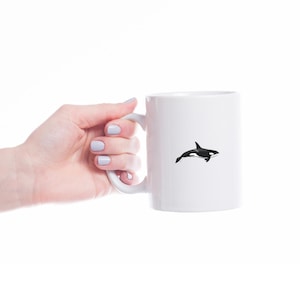 Tasse à café orque, mignonne tasse personnalisée orque, tasse à café design orque, tasse icône baleine, amoureux de l&#39;océan, tasse icône orque