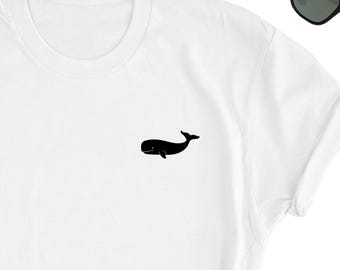 Whale Icon T-Shirt, Whale Graphic Tee, Cute Sea Creature Shirt, Ocean Lover Gift, Beach Vibes Top