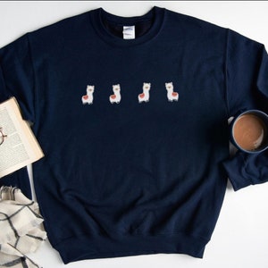 Llama Cute Sweatshirt, Alpaca Sweater, Llama Cute Crewneck, Llama Cute Top Gift, Llama Design Gift, UNISEX SWEATSHIRT
