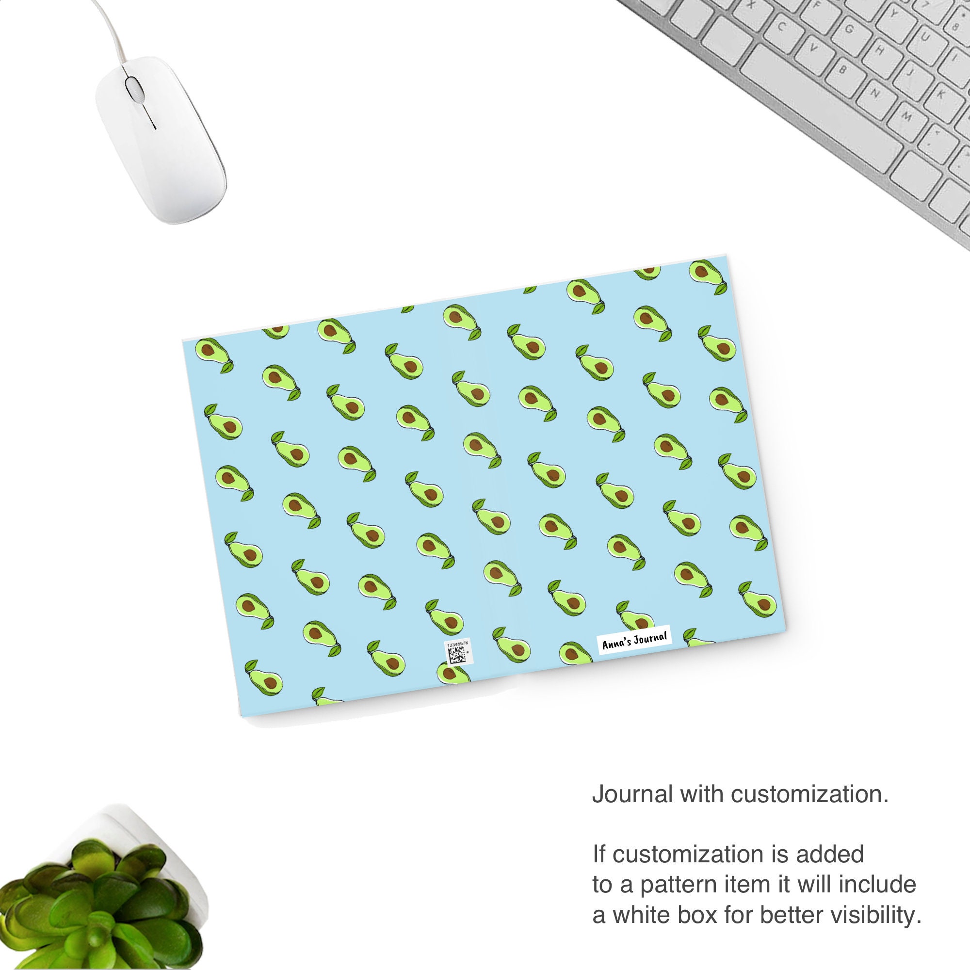 Avocado Notebook Journal, Avocado Cute Journal, Gift for Avocado Lover ...