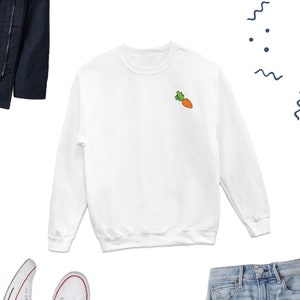 Carrot Sweatshirt, Carrot Icon Sweater, Carrot Crewneck, Carrot Top Gift, Cute Carrot Gift, UNISEX SWEATSHIRT