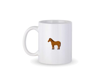 Horse Coffee Mug, Horse Personalized Mug, Pony Coffee Cup, Cute Horse Mug, Gift for Him, Gift for Her, Co-worker Gift