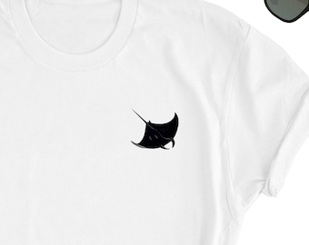 T-shirt raie manta, chemise animal océanique, T-shirt unisexe, haut à manches courtes raie manta, t-shirt animal marin mignon, cadeau vie marine, ami plongeur
