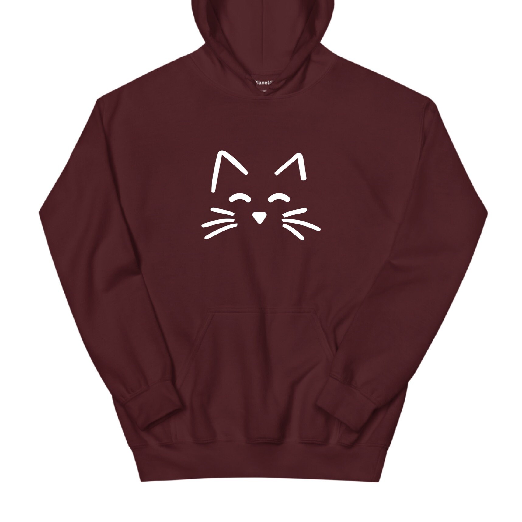 Cat Face Heavy Blend Hooded Sweatshirt Hoodie / Cat Face