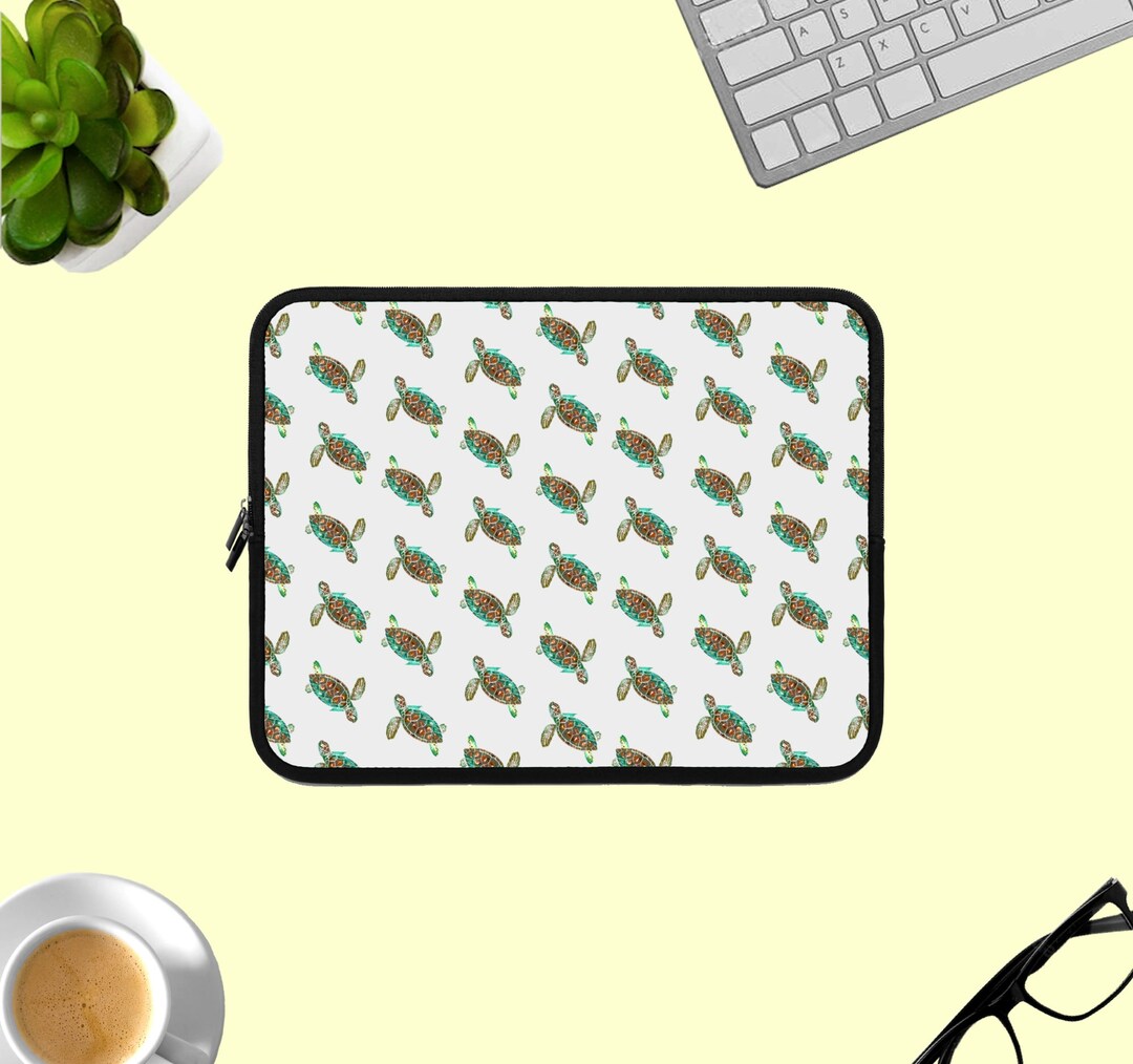 Turtle Laptop Sleeve, Sea Turtle Laptop iPad Sleeve, Ocean Lover Gift ...