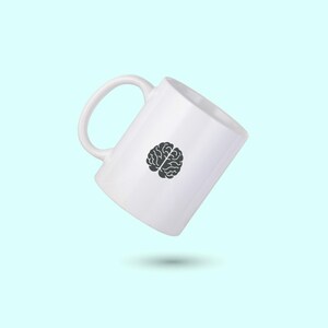 Hjärnkaffemugg, personlig hjärnmugg, smart vänkaffekopp, hjärnikonmugg, present till honom, present till henne, present till kollega