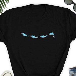 Dolphin Design Shirt, Cute Dolphins Lover T-Shirt, Dolphin Icon Tee Shirt, Dolphin Gift Shirt, Ocean Lover Tee, Gift for Dolphin Lover Tee
